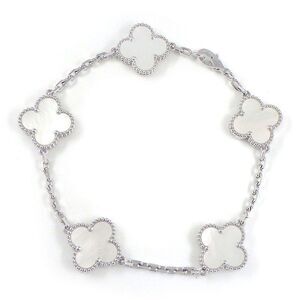 Van Cleef & Arpels Bracelet Vintage Alhambra 5 Motifs Vcarf48400 White Shell